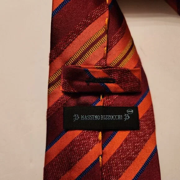 MASSIMO Bizzocchi men's new 100%silk tie 3 3/4 X 61made in Italy